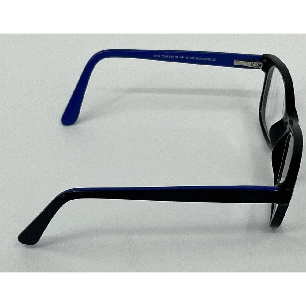 Runway Tween 38 Eyeglasses Frames Black Blue Full Rim 48-16-130